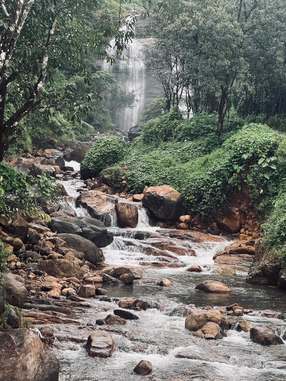 The Pappani falls seen down the stream from Wembley Waterfall